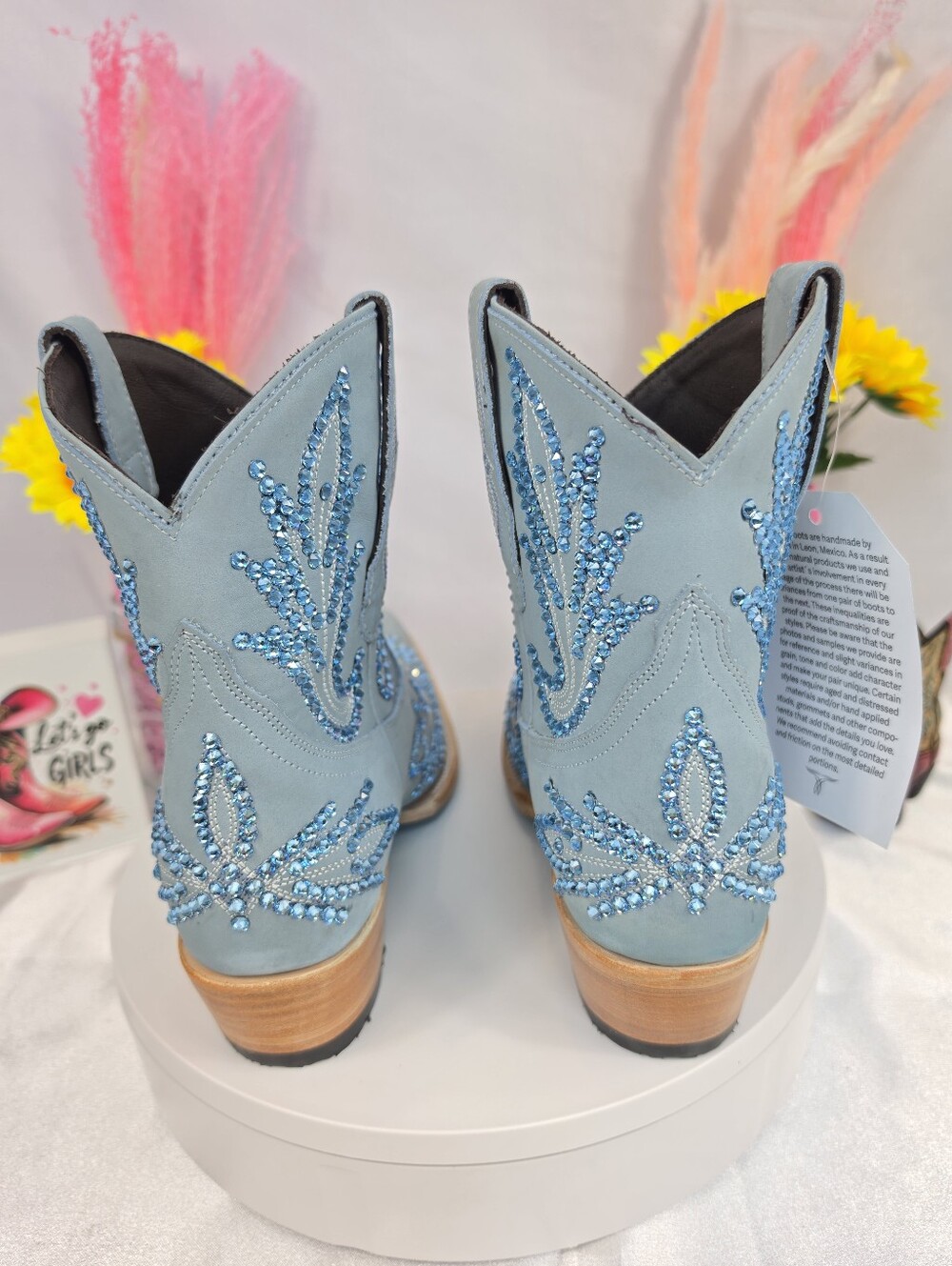 New LANE Lexington Cowgirl Boots with SWAROVSKI Crystals - Picture 4 of 11